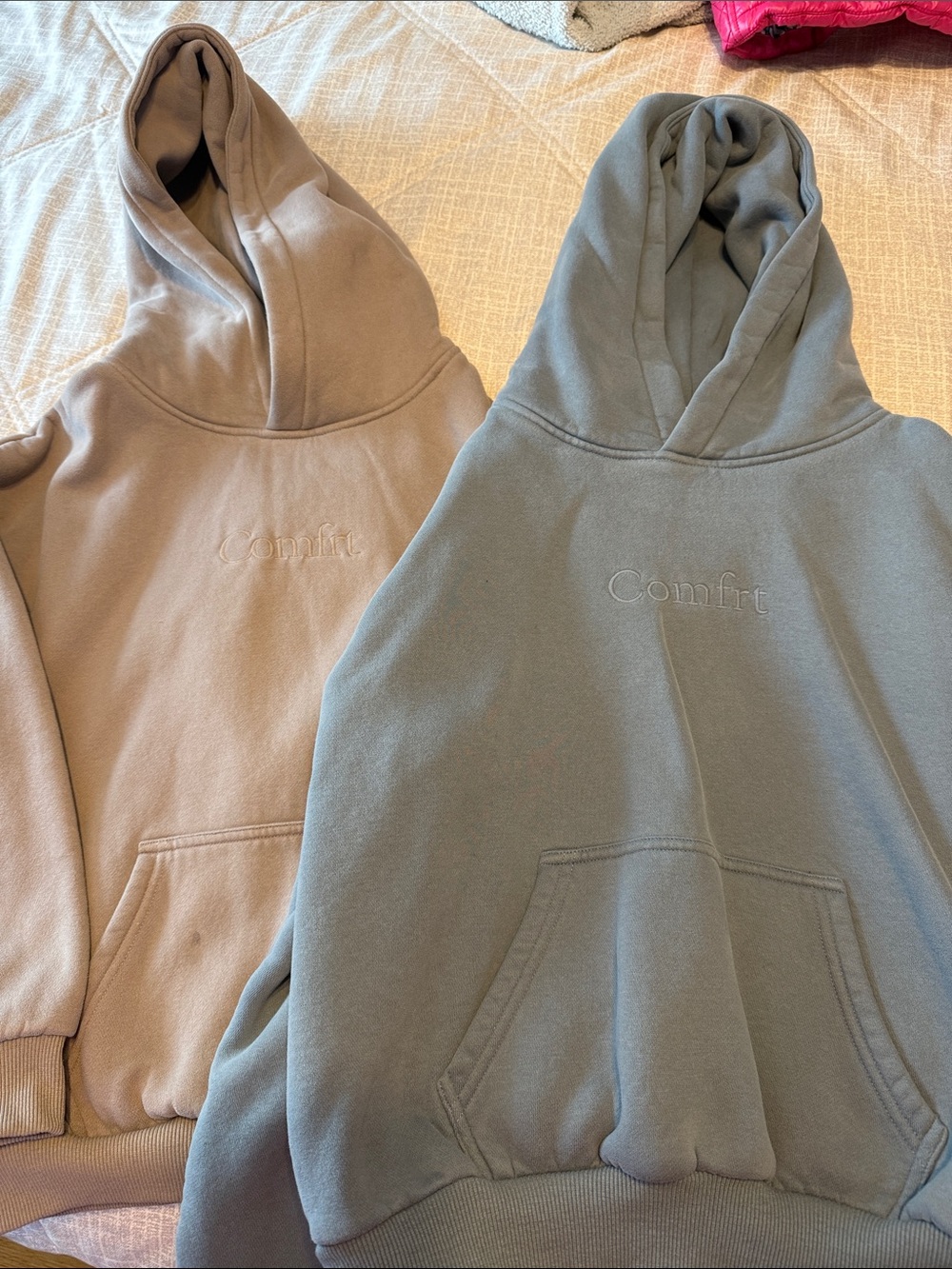 Youth Comfrt Hooded Sweatshirt - grey blue / Taupe